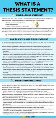 how long should a thesis be in an essay? the importance of thesis statements in academic writing